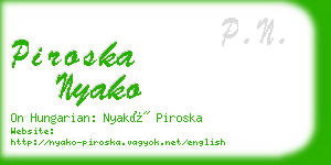 piroska nyako business card